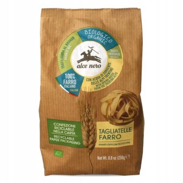 PASTA (MADE OF EMMER WHEAT) TAGLIATELLE NESTS ORGANIC 250 G - ALCE NERO