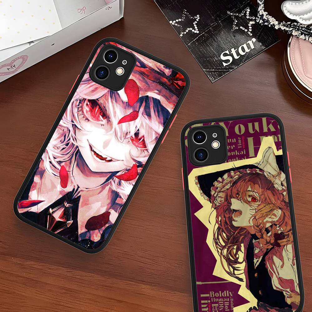 Classic Game Touhou Project For IPhone 16 15 14 Plus 13 12 11 Pro Max X XS MAX Translucent Matte Shockproof Cover