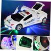 EXCEART Halloween Police Car Toy with Lights and Musical Racing Toy for Electric Halloween 1-Piece Sounds, Kids, White,