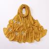 Malaysia Scarf Pearl Silk Headscarf Islamic Clothing Turbans Satin Hijab  For Women