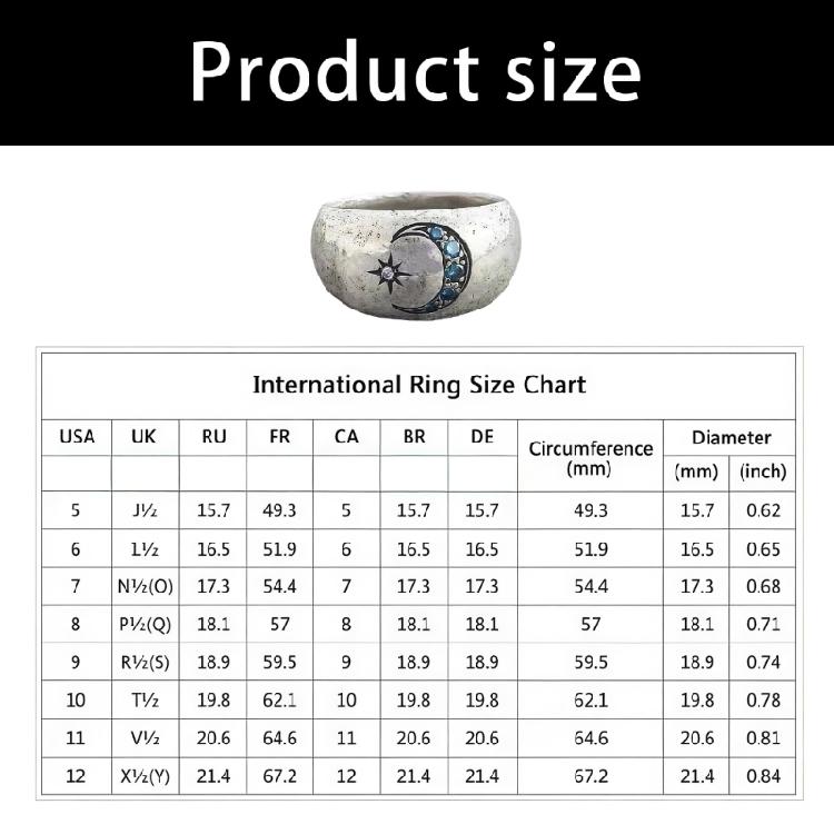 Stylish Sun and Moon Rings Finger Jewelry Eye Catching Cubic Zirconia Rings Perfect for Modern Women and Couples Present