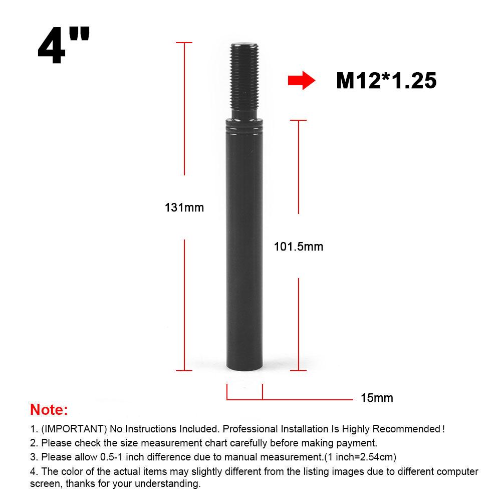 Universal Straight Shift Knob Extender Extension Car Lever Gear Shifter For Mazda for Honda for Toyota M10X1.5 M10X1.25 M12X1.25