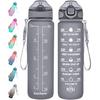 32 Oz Drinking Water Bottle with Times To Drink and Straw Motivational with Carrying Strap Leakproof BPA Toxic Free Ensure You