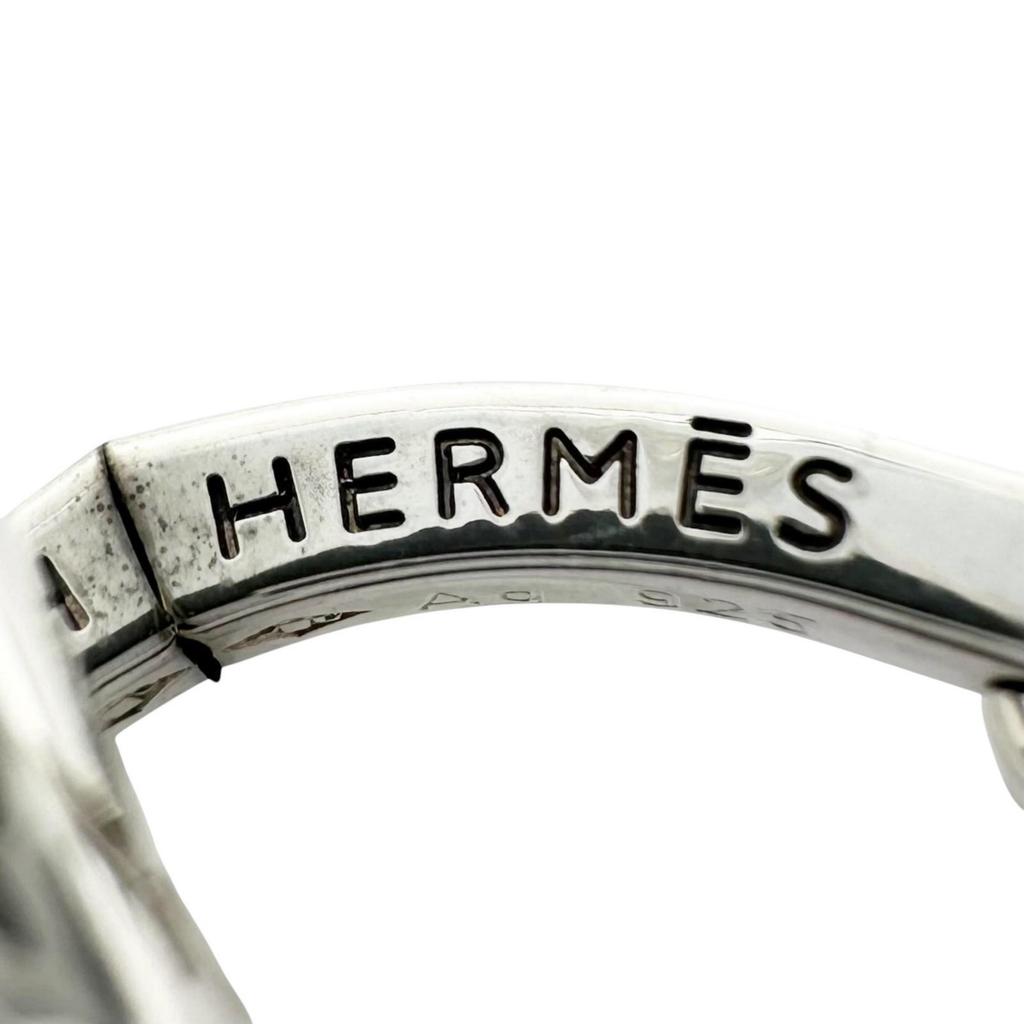 Great HERMES Cufflinks cufflinks Serie round Silver SV925 mens Used