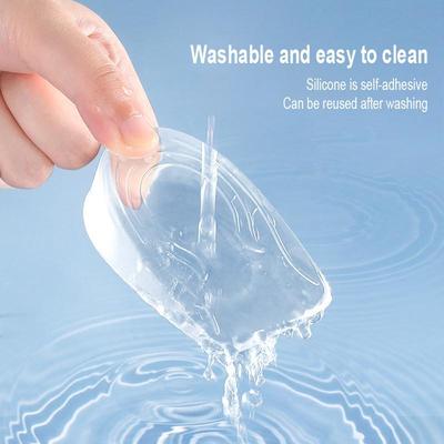1Pairs Silicone Gel Height Increase Insole Heel Lifting Inserts Shoe Foot Care Protector Elastic Cushion Arch Support Unisex