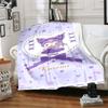 1pc Blanket Sanrio Kuromi2 Print Design, Lightweight Blanket for Sofa, Bed- Soft &Warm, Gift for All Seasons Like Christmas, Halloween