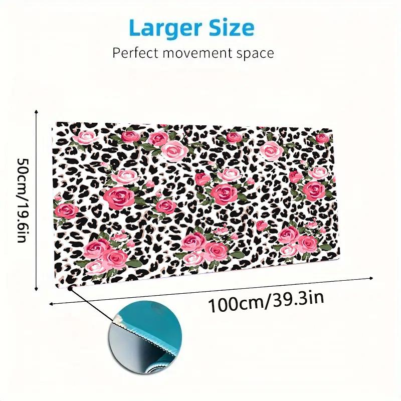 Leopard Art Color Mouse Pad Large Gaming Table Cushion Non-slip Laptop Tablet Big Mousepad XXL Mat Mini PC Playmat With Lock edge