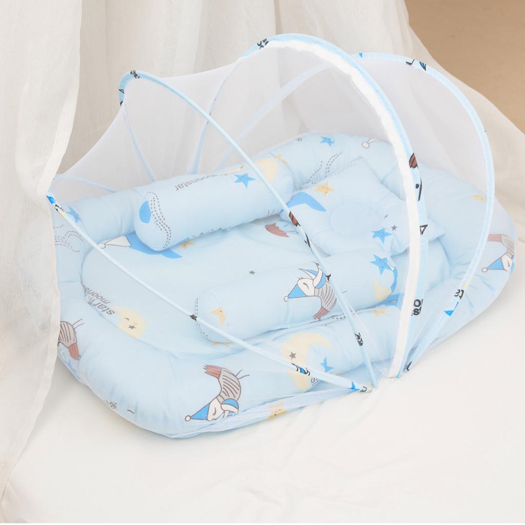 Cama Infantil Cama de Isolamento Biônico para Bebê Recém-Nascido Cama Dobrável à Prova de Mosquitos Cama Média Cama de Viagem Conveniente para Exterior Ninho Mosquito