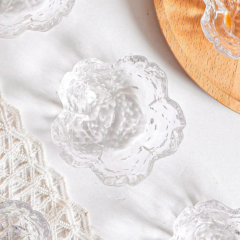 

Бытовые стеклянные соусницы Японская вишня Прозрачная Высокая эстетика Новая посуда Креативная маленькая тарелка для приправ прозрачный