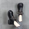 Bottes Martin à semelles épaisses, bottines courtes chaudes en velours style britannique à semelles souples, nouvelles bottes simples pour l'automne et l'hiver