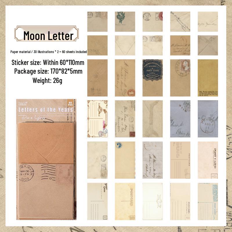 Yue Zhen Poetic Years Adhesive-Free Retro Paper for Journaling and Collage