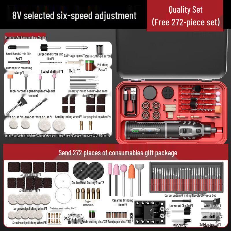 Kit de Ferramenta Rotativa sem Fio Aaruidun Plugue CN (adaptador incluso)