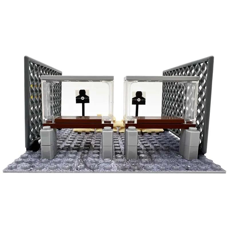 Building Blocks MOC Military Training Camp Outpost Shooting Range DIY Assembly Assembling Small Particle Building Blocks Scene