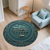 Steam Train,Round Area Rug,Carpet Rug for Living Room Bedroom Sofa Playroom Decor,Non-slip Floor Mat