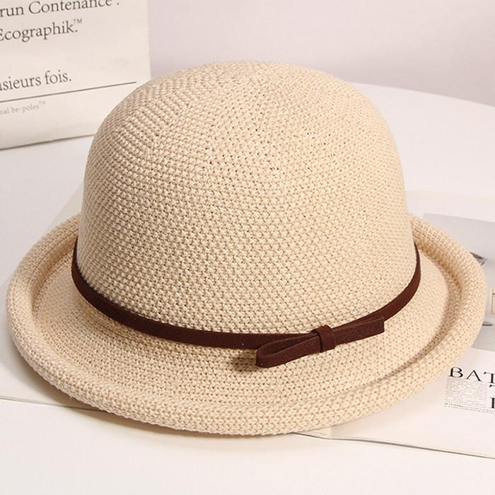 Spring and Summer Top Hat, Female Summer Adult Straw Hat, Sunshade, Sun Hat, Fashion Foreign Style Sunscreen Hat, Hepburn Wind Basin Hat
