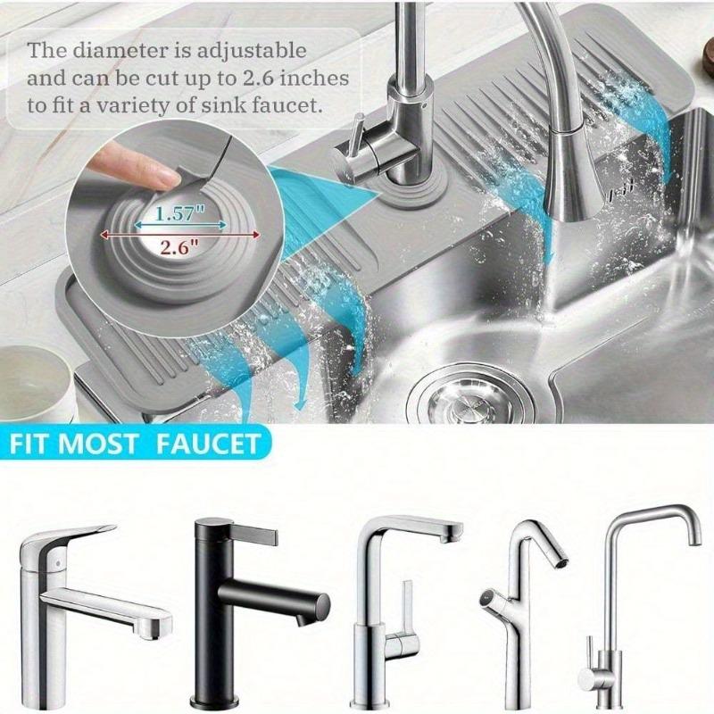 Silikon-Wasserhahnmatte | Spritzschutz für die Küchenspüle Hinter dem Wasserhahn Schutzmatte Abtropfmatte für den Spülenbereich Langlebiges und rutschfestes Design