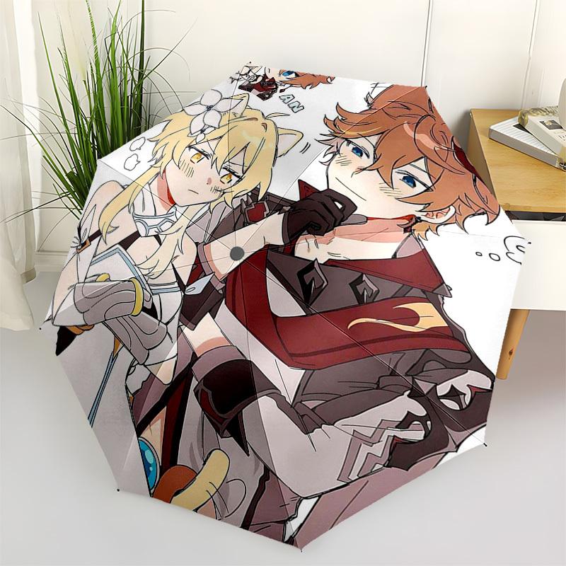 

1pc Outdoor Umbrella with Anime Characters | Automatic Opening & Closing | Portable 3-Fold Design | 8-Rib Iron Frame | Perfect Gift for Fans, Tra