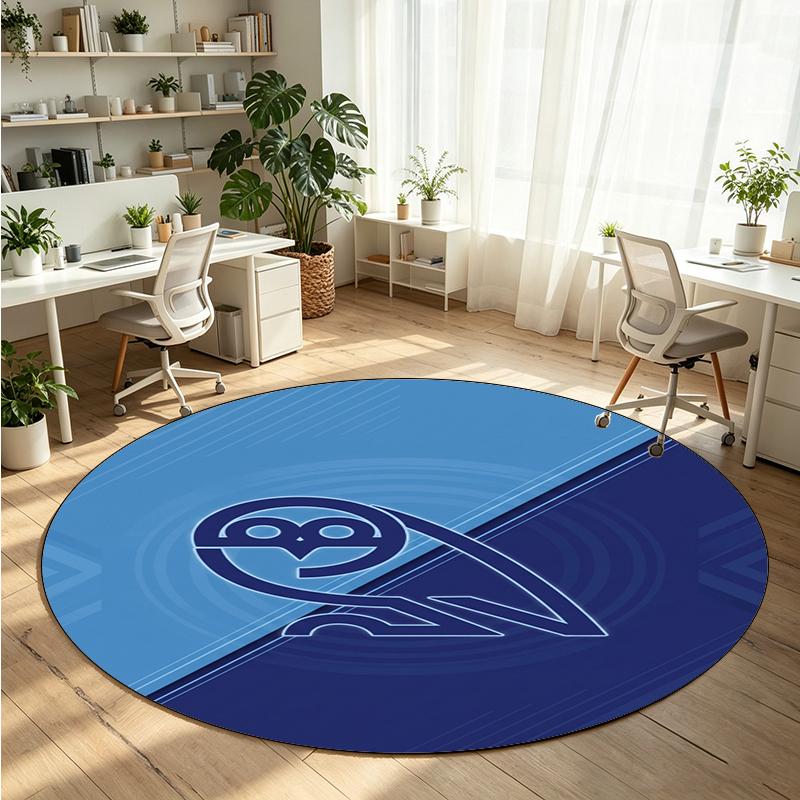 Sheffield Wednesday Printed Round Crystal Velvet Rug Soft Non Slip Floor Carpet For Bedroom Holiday Gift
