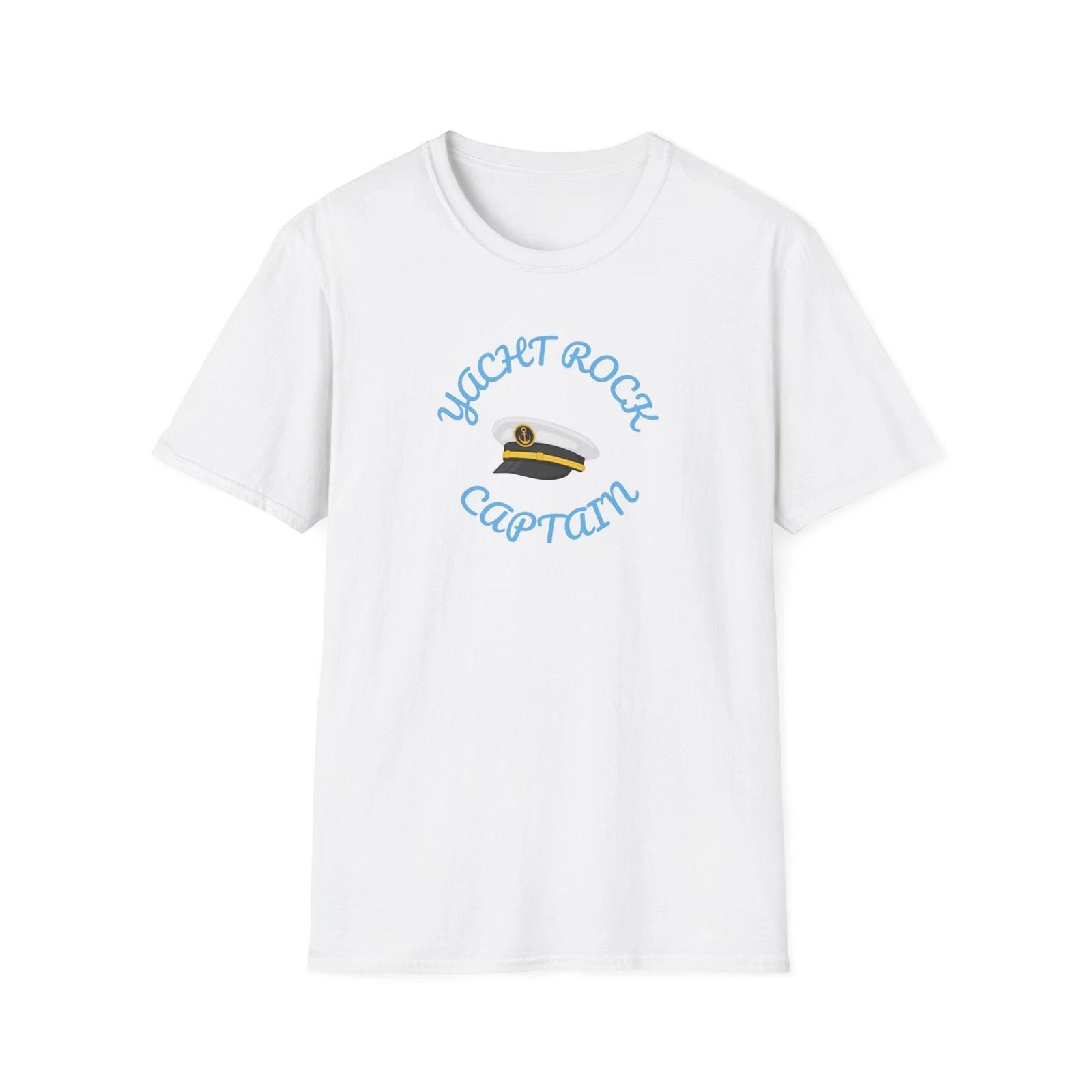 Yacht Rock Captain Softstyle T, Nautical Tee, Gift for Sailors and Dads S