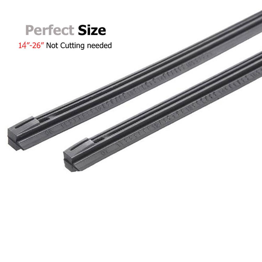 2 stk gummipåfyll for frontrute hybrid viskerblad 14" 16" 18" 20" 22" 24" 24" 26" biltilbehør myk erstatning