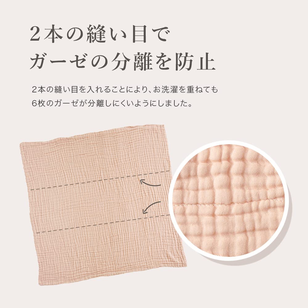 Zip Ange Smile Ible Gauze Set of Quick Blanket Beige [In Bag] Blanket, 3, 100% Cotton, Dry, 6-layer Gauze, Towel, Swaddle, White, Gray,