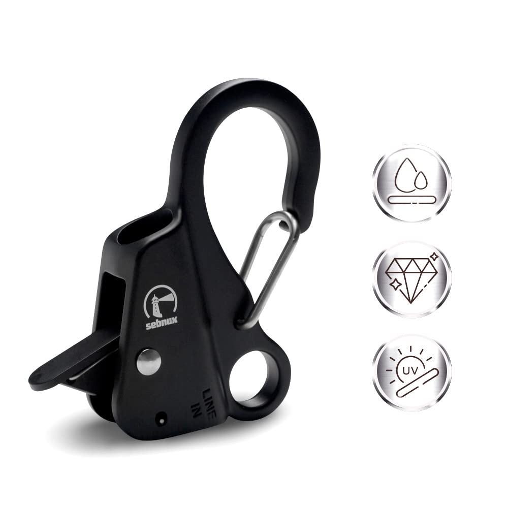 Sebnux Staines Steel Adjustable Boat Fender Clips Quick Release Hooks for Boat Bumpers Perfect for Small Boats and Pontoons (4)