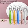 1Pc Stainless Steel Tongue Scraper Cleaner Fresh Breath Cleaning Coated Tongue Toothbrush Oral Hygiene Care Tools
