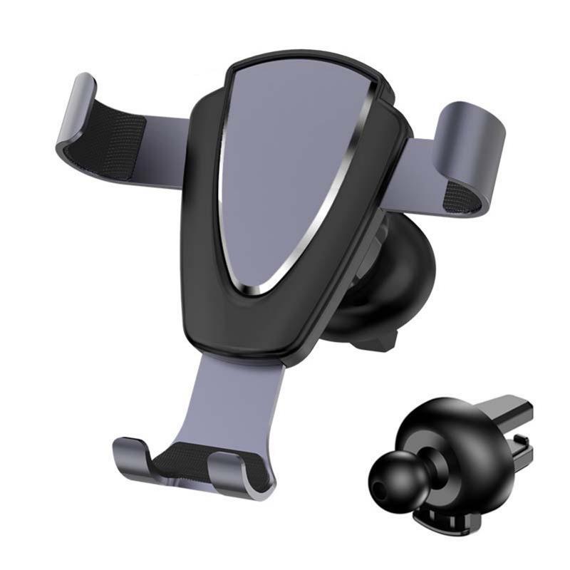 In-Stock Leather Texture Car Air Vent Bracket with Customizable Logo for Multifunctional Phone Navigation.