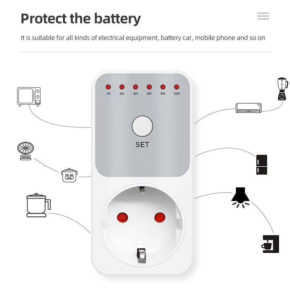 Socket 10Hr Timer Switch Countdown Time Setting Switch Timer Electronic Wattmeter Household