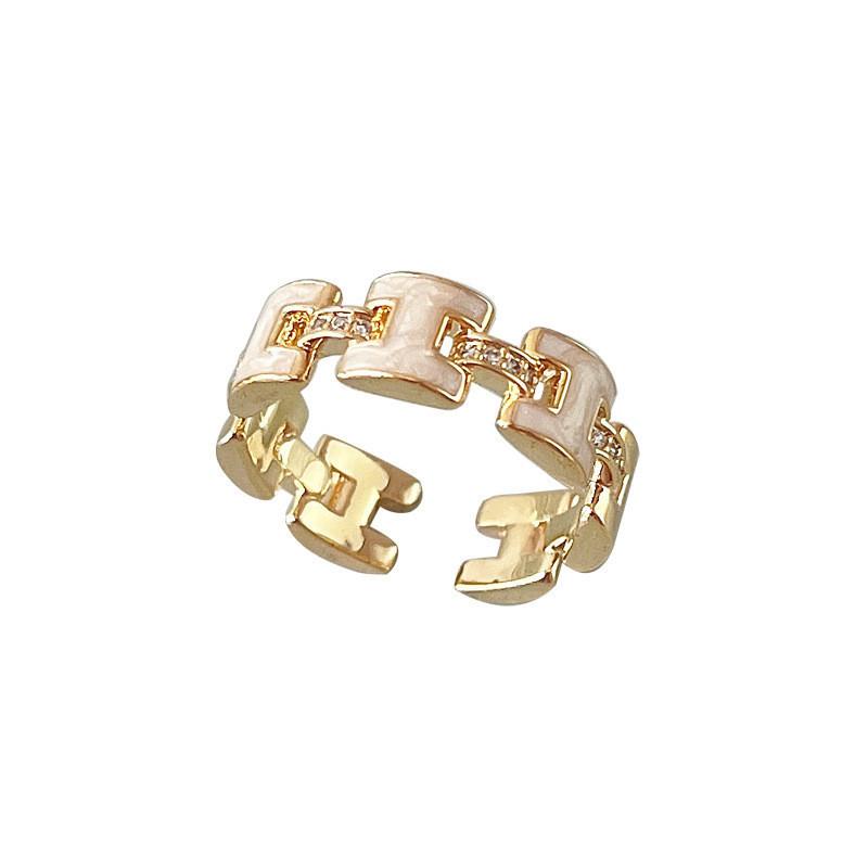 Eleganter Zirkonia-Ring in Herzform für Damen Stilvolles offenes verstellbares Design 2022