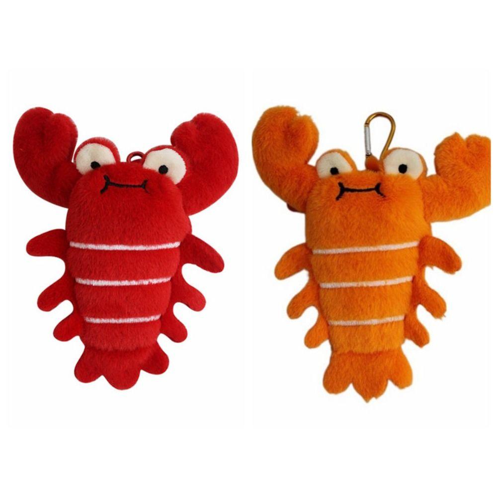 Lobster Plush Doll Keychain Fluffy Animal Bag Pendant Cute Ocean Animal Coin Purse  Birthday Gift