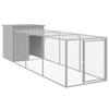 Vidaxl Coop with Run, Light Gray, 110X405X110 Cm, Steel