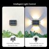 2Pack 10LEDs Solar LED Lights Outdoors,Waterproof Wall Lamp,Light Control Fence Lighting for Garden Street Balcony Camping Decor