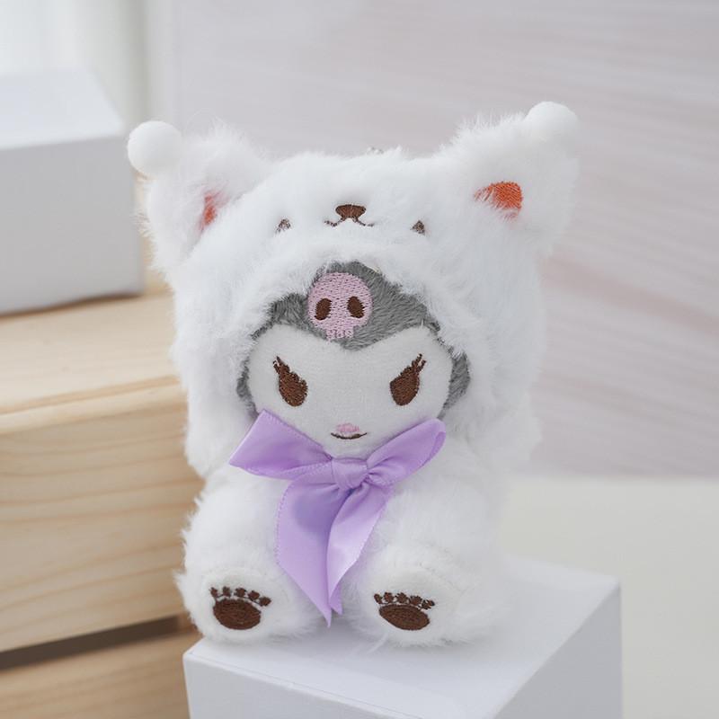 Adorable Sanrio Kuromi Plush Toy Doll Keychain Soft Melty Character Accessory Style B