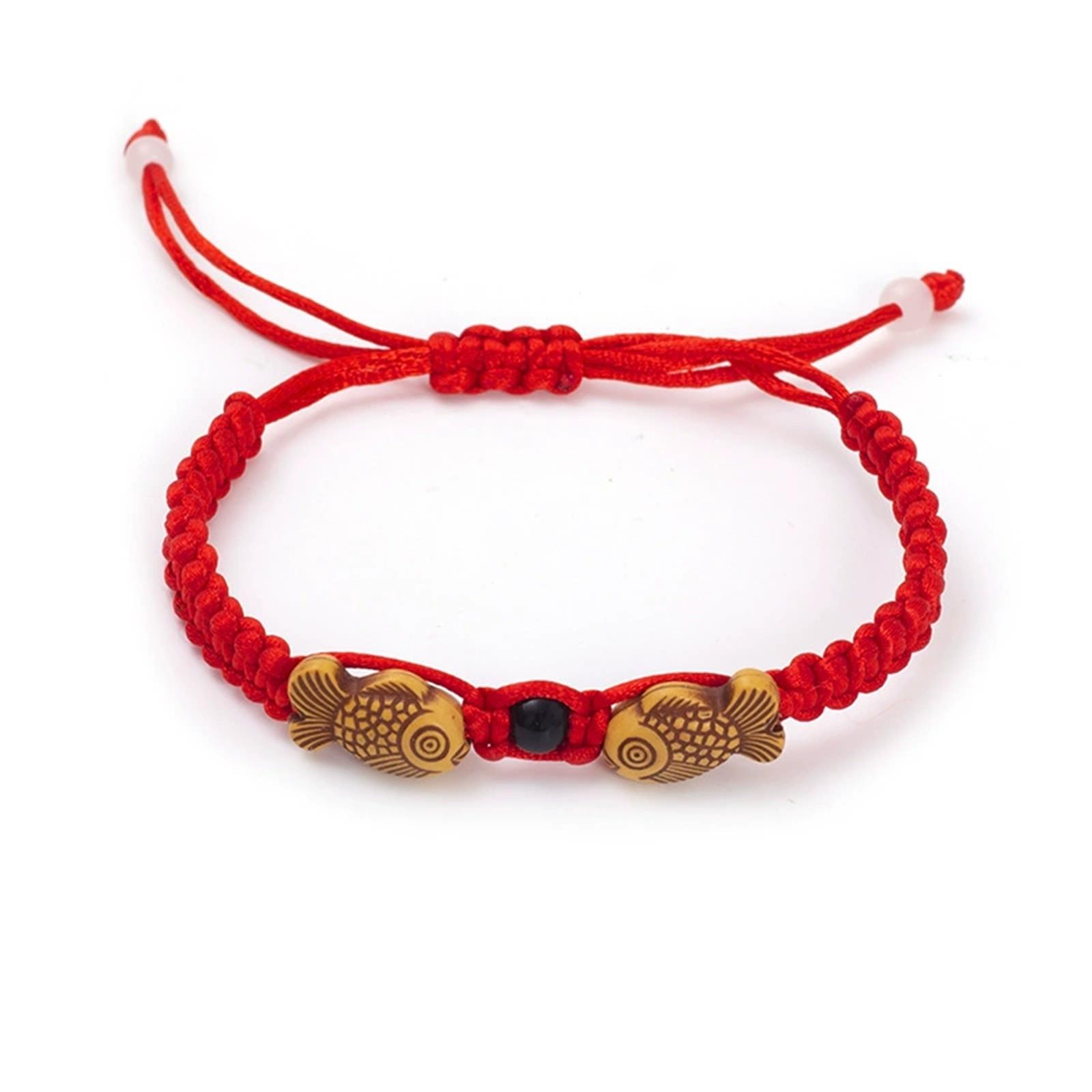 

Браслет ручной работы из красной веревки с плоским узлом, транспортный браслет из красной веревки красный