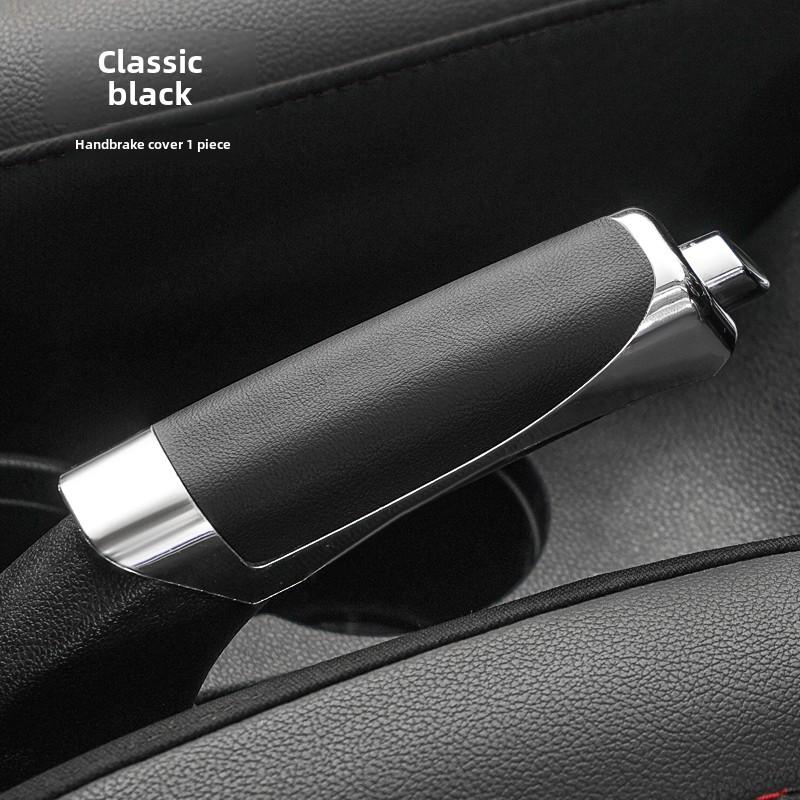 Car Handbrake Cover Black/Red/Brown Auto Handbrake Grips Protector Interior Hand Brake Decor Shell Accessories Universal Styling