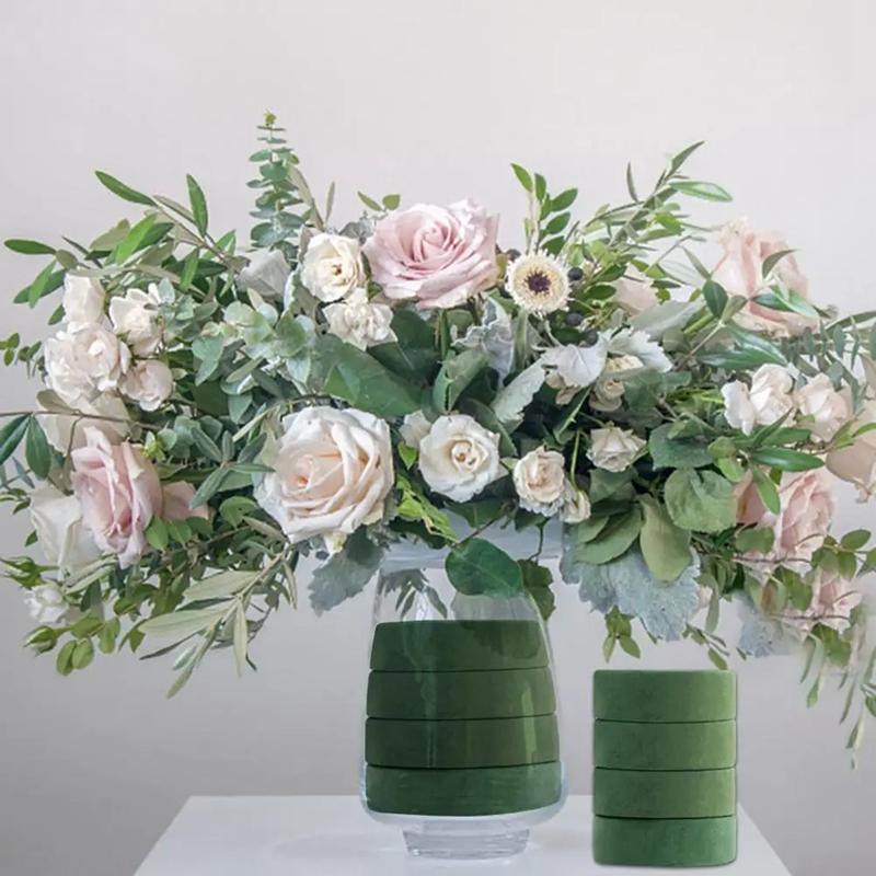 5/10Pcs Round Floral Foam Blocks Wedding Flower Arrangement Decoration Home Garden Plant Flower Wet Foam Block Party DIY Gifts