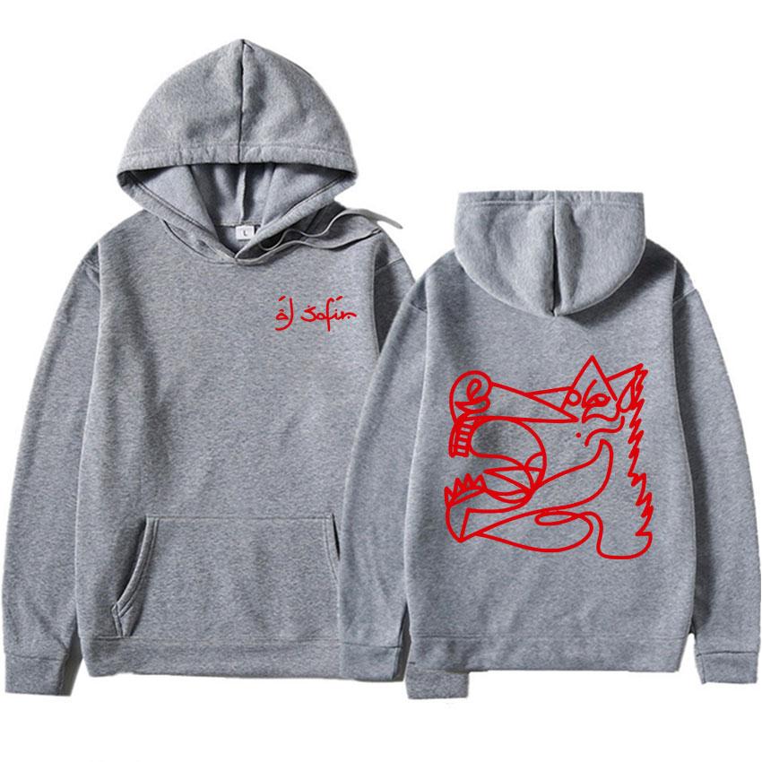 Rapper Al Safir Tour Gothic Graphic Pullovers Mens Punk Oversized Tide Sweatshirts Casual Style Hoodie Unisex Tracksuit