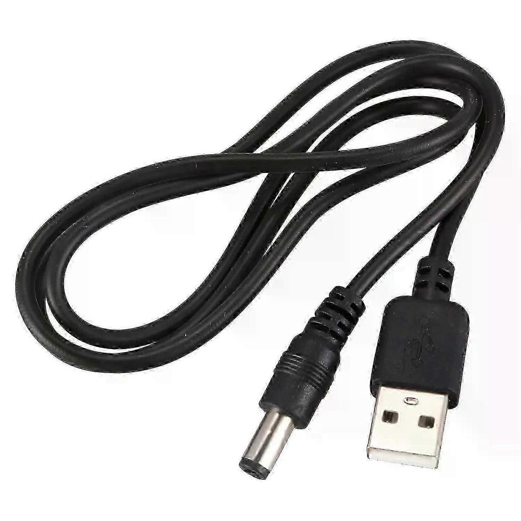 USB Cable 55mm / 21mm 5V DC Barrel Power Cable (Black 75cm),zxl