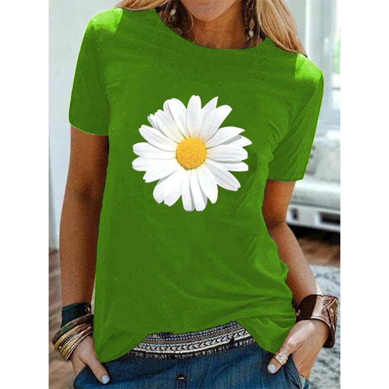 Bequemes, lässig-elegantes Damen-T-Shirt mit Rundhalsausschnitt und kurzen Ärmeln
