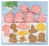 8Pcs Halloween Cookie Cutters Set Cartoon Owl Castle Pumpkin Witch Vampire Skull Pressable Cookie Stamp Biscuit Mold Halloween Decoration