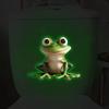 Glow-In-The-Dark Toilet Sticker Frog Bathroom Wall Sticker Luminous Switch And Outlet Decal Self-Adhesive Removable Home Decor