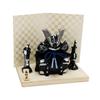 Osaka Choseido May Doll Helmet Compact Mini Day Black with White Screen Ornament, Helmet, Boys' Ceremony, Lacquer,