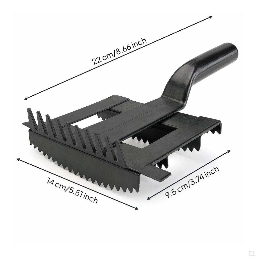 Livestock Grooming Brush DoubleSided Metal Comb with Curved Handle Serrated Curry for Farmers,