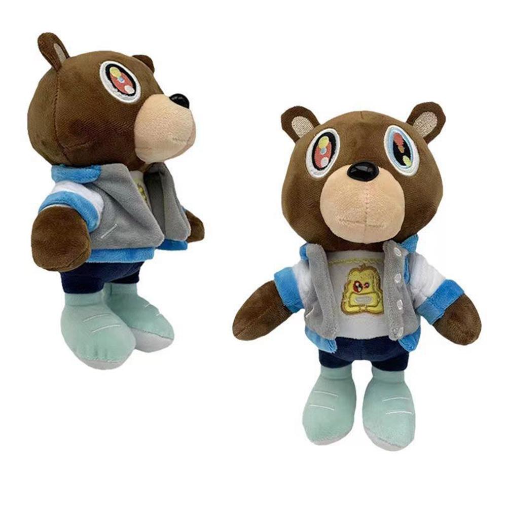25-30CM New Cute Kanye Teddy Bear Plush Toy Fashion Bear Animal Comfort Doll To Send Children Birthday Christmas Gifts  Dropping
