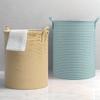 Haundry Thickened Tall Laundry Basket with Handle, Large Collapsible Round Laundry Hamper Bin Laundry Bag for Clothes Storage