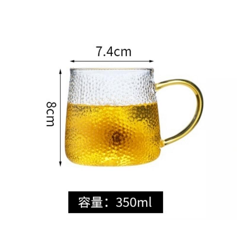 

350 мл/400 мл Стеклянная чашка «Роза» с ручкой, бытовая чашка для завтрака для сока, кофе, прозрачная кружка, милая чашка для чая, молока, стеклянные бокалы 350-400ml