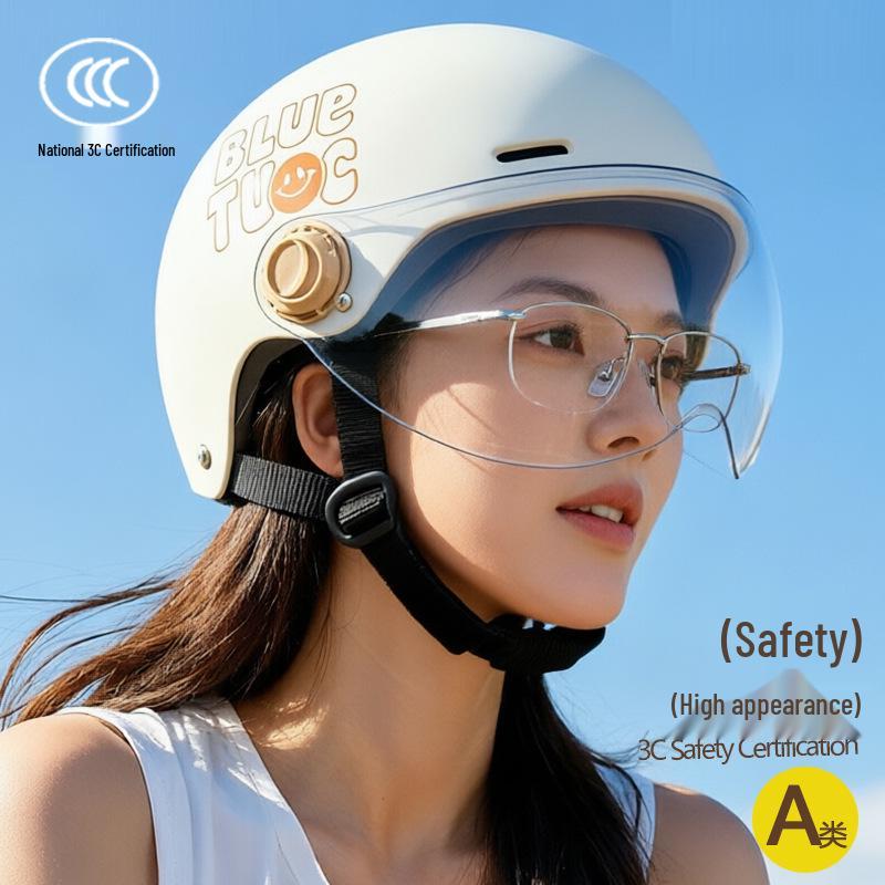 

3C Certified Summer Half Helmet for Men & Women – Cool, Breathable, Sun-Protected, and Safe for Riding Spring New (55-61cm)