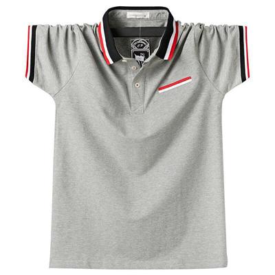Mens Short Sleeve Polo Shirt Summer Cotton Business Casual Clothing Plus Size Loose Fit Male