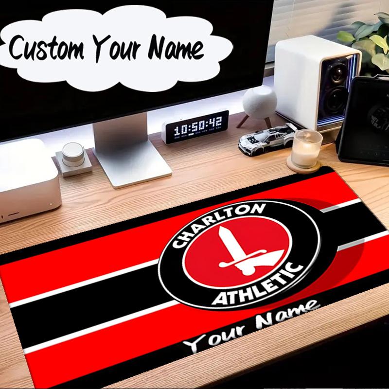 Custom Name Mouse pad Charlton FC Crest Mouse Pad Desk Mat, Non-Slip Rubber Backer Pad For Computer Notebook Gaming Mouse Pad Birthday Gift
